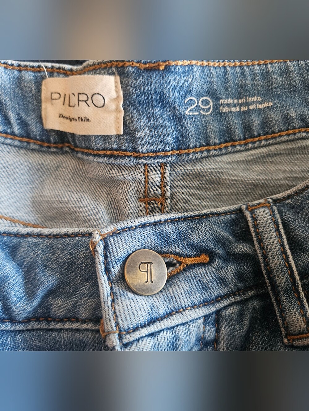 Pilcro Light Blue Wide-Leg Jeans with Heart Graphics - Picture 7 of 9